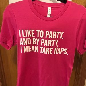 Hot pink graphic tee